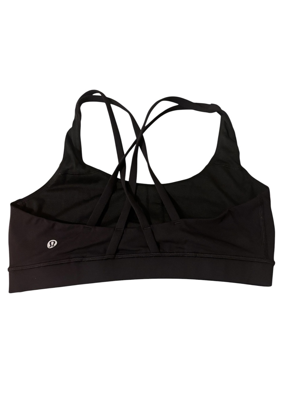 Lululemon Energy VEJO Black Strappy Sports Bra Sz 8  workout black performance